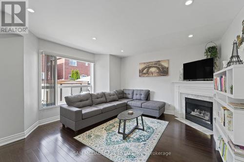 525 Driftcurrent Drive, Mississauga, ON - Indoor Photo Showing Living Room With Fireplace