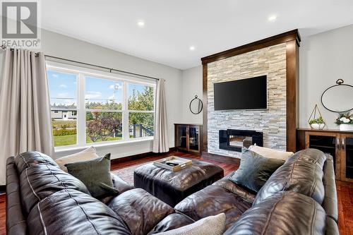 329 Main Road, Long Cove, NL - Indoor Photo Showing Living Room With Fireplace