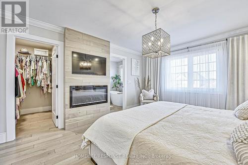 3927 Eglinton Avenue W, Mississauga, ON - Indoor Photo Showing Bedroom With Fireplace