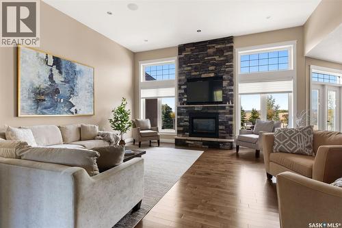 Batters Acreage, Moose Mountain Rm No. 63, SK - Indoor Photo Showing Living Room With Fireplace