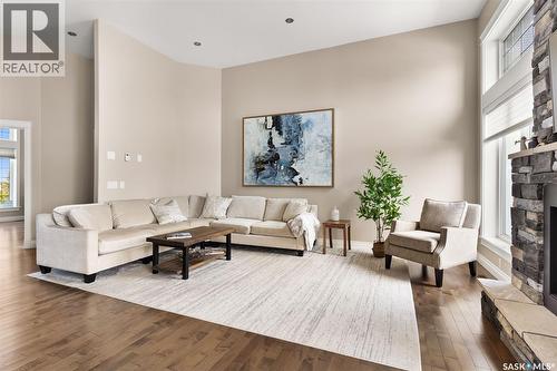 Batters Acreage, Moose Mountain Rm No. 63, SK - Indoor Photo Showing Living Room With Fireplace