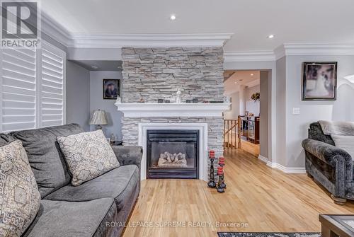 3241 High Springs Crescent, Mississauga, ON - Indoor Photo Showing Living Room With Fireplace