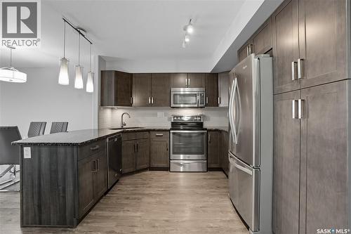 315 2321 Windsor Park Road, Regina, SK - Indoor Photo Showing Kitchen With Stainless Steel Kitchen With Upgraded Kitchen