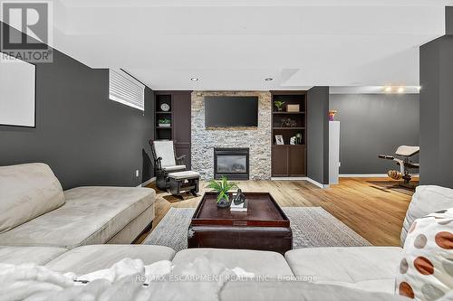 43 Claymore Crescent, Haldimand, ON - Indoor Photo Showing Living Room With Fireplace