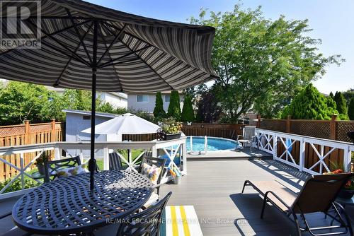 11 Jacqueline Boulevard, Hamilton, ON - Outdoor With Above Ground Pool With Deck Patio Veranda With Exterior