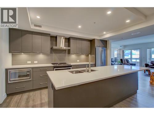 131 Harbourfront Drive Ne Unit# 202, Salmon Arm, BC - Indoor Photo Showing Kitchen With Double Sink With Upgraded Kitchen