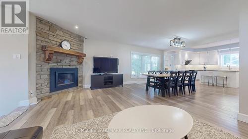 208 Lakeshore Drive, Kawartha Lakes, ON - Indoor Photo Showing Living Room With Fireplace
