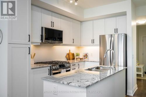 208 - 17 Spooner Crescent, Collingwood, ON - Indoor Photo Showing Kitchen With Stainless Steel Kitchen With Double Sink With Upgraded Kitchen