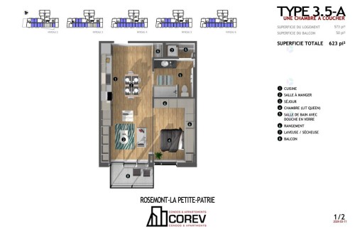 Vue d'ensemble - 314-2542 Place Pierre-Falardeau, Montréal (Rosemont/La Petite-Patrie), QC - Other