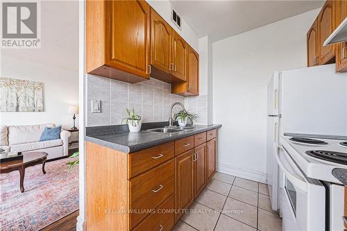 606 - 101 Queen Street S, Hamilton, ON - Indoor Photo Showing Kitchen With Double Sink