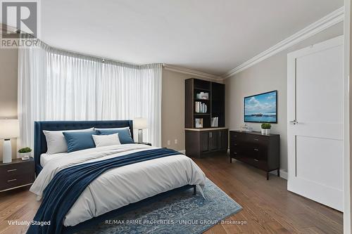 Second bedroom - virtual staging - 405 - 2010 Islington Avenue, Toronto, ON - Indoor Photo Showing Bedroom