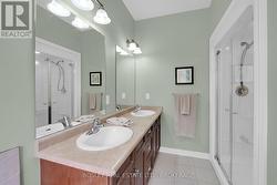 double vanity and oversize shower. - 