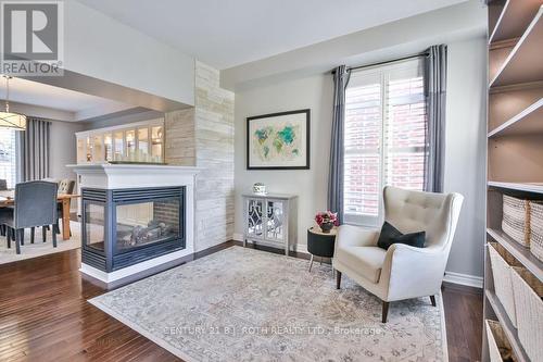 Front Room can be used as an attractive Office - 63 The Queensway, Barrie, ON - Indoor Photo Showing Living Room With Fireplace