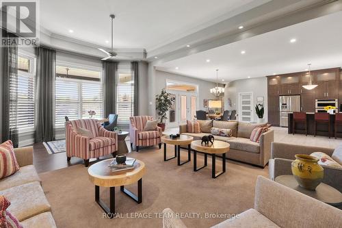 Living Rm open to DR & Kitchen w/breakfast bar. - 217 Shamus Way, Ottawa, ON - Indoor Photo Showing Living Room