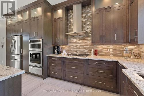 SS appl ~ including wall oven! - 217 Shamus Way, Ottawa, ON - Indoor Photo Showing Kitchen With Stainless Steel Kitchen With Upgraded Kitchen