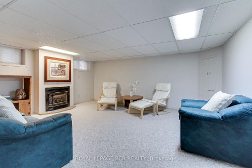 130 Park Avenue, Newmarket, ON - Indoor Photo Showing Basement With Fireplace