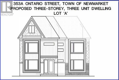 353A - Front Elevation - 353A Ontario Street, Newmarket, ON 