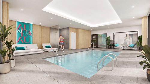 Pool - 404-4700 Boul. Guillaume-Couture, Lévis (Desjardins), QC - Indoor Photo Showing Other Room With In Ground Pool