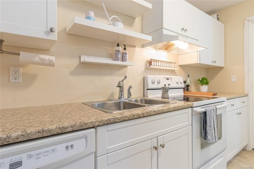 203-3087 Barons Rd, Nanaimo, BC - Indoor Photo Showing Kitchen With Double Sink
