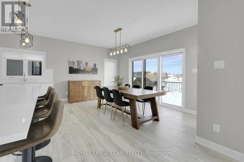 Spacious eating area w/patio doors. - 504 Barrage Street, Casselman, ON - Indoor Photo Showing Dining Room