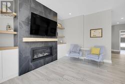 Gas fireplace in main living space. - 