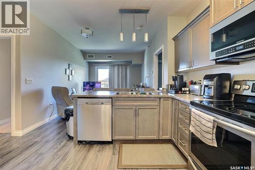 430 3630 Haughton Road E, Regina, SK - Indoor Photo Showing Kitchen With Double Sink