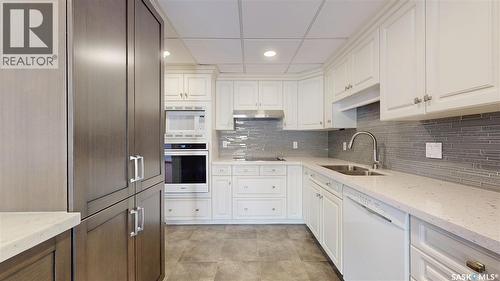212 2050 College Avenue, Regina, SK - Indoor Photo Showing Kitchen With Double Sink With Upgraded Kitchen