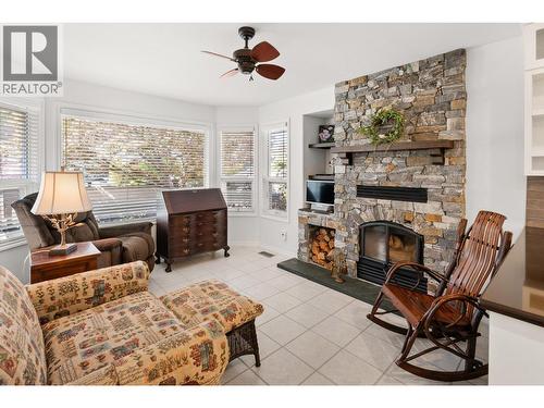 3889 Gallaghers Grange, Kelowna, BC - Indoor Photo Showing Living Room With Fireplace