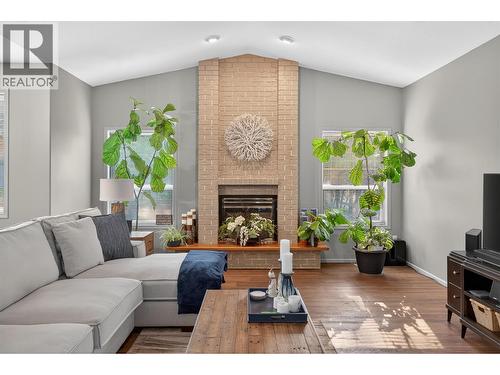 2330 Butt Road Unit# 407, West Kelowna, BC - Indoor Photo Showing Living Room With Fireplace