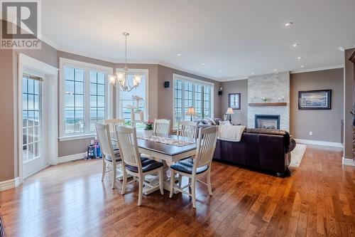 97 Ridgewood Drive, Paradise, NL - Indoor Photo Showing Dining Room With Fireplace