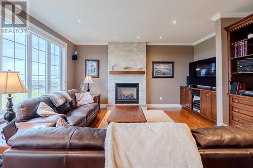 97 Ridgewood Drive, Paradise, NL - Indoor Photo Showing Living Room With Fireplace