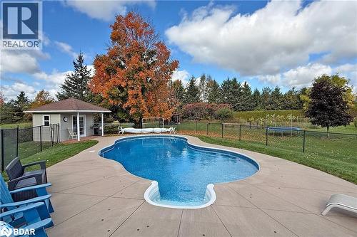 Aerial view of property and surrounding area featuring a pool - 4905 First Line, Erin, ON - Outdoor With In Ground Pool With View
