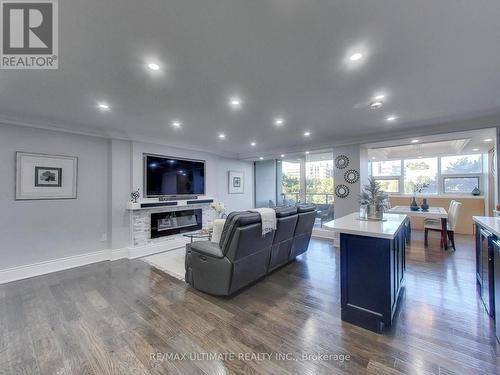 406 - 75 Emmett Avenue, Toronto, ON - Indoor Photo Showing Living Room With Fireplace