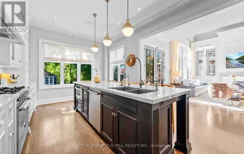 8 Cumberland Drive, Mississauga, ON - Indoor Photo Showing Kitchen With Double Sink With Upgraded Kitchen