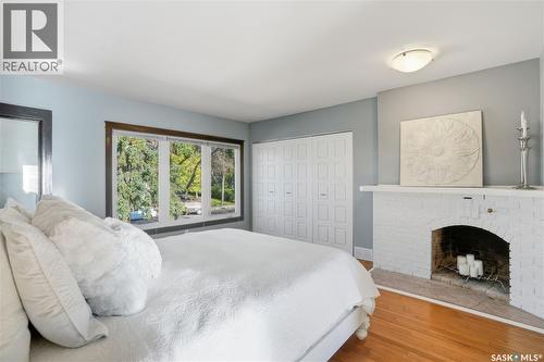2807 Assiniboine Avenue, Regina, SK - Indoor Photo Showing Bedroom With Fireplace