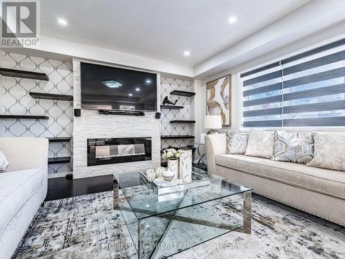 8 Locomotive Crescent, Brampton, ON - Indoor Photo Showing Living Room With Fireplace