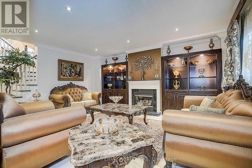 32 Brandon Gate Drive, Vaughan, ON - Indoor Photo Showing Living Room With Fireplace