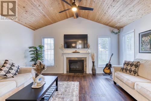 45 Hatch Street E, Whitby, ON - Indoor Photo Showing Living Room With Fireplace