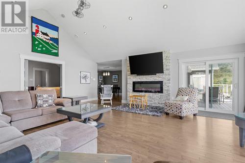 9 Horse Nap Lane, Ferryland, NL - Indoor Photo Showing Living Room With Fireplace