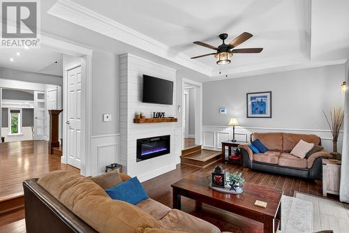 3 Waynes Lane, Greens Harbour, NL - Indoor Photo Showing Living Room With Fireplace