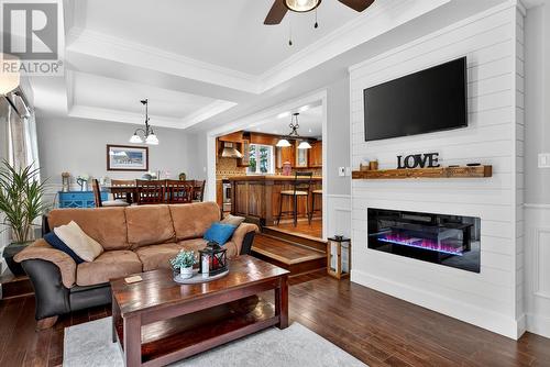 3 Waynes Lane, Greens Harbour, NL - Indoor Photo Showing Living Room With Fireplace