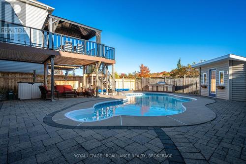 675 Fieldstone Drive, Kingston (Kingston East (Incl Barret Crt)), ON - Outdoor With In Ground Pool With Deck Patio Veranda