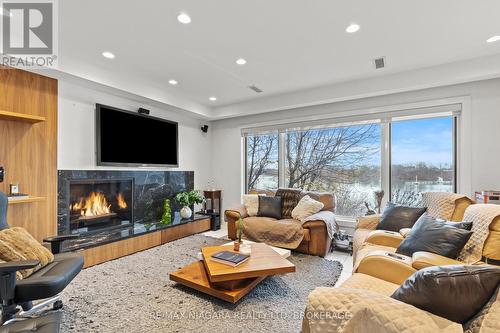 358C Martindale Road, St. Catharines (Martindale Pond), ON - Indoor Photo Showing Living Room With Fireplace