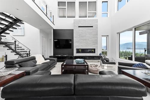 2805 Aikins Loop, Naramata, BC - Indoor Photo Showing Living Room With Fireplace