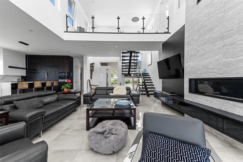 2805 Aikins Loop, Naramata, BC - Indoor Photo Showing Living Room With Fireplace