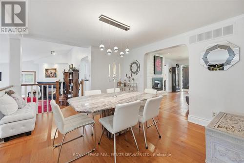 Formal Dining Room Features Hardwood Flooring - 666 Cedar Avenue, Burlington, ON - Indoor Photo Showing Dining Room