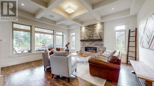 9 Middle Ledge Drive, Logy Bay, NL - Indoor Photo Showing Living Room With Fireplace