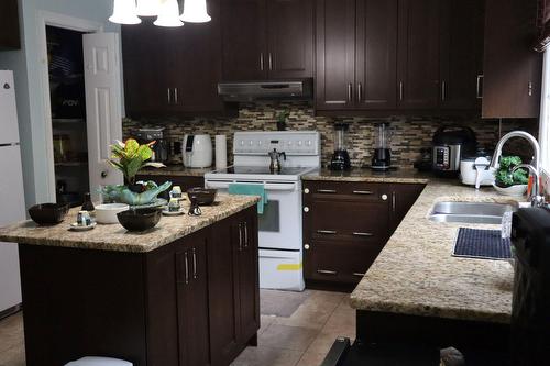 Kitchen - 1021  - 1023 Rue Dutrisac, Montréal (Saint-Laurent), QC - Indoor Photo Showing Kitchen With Double Sink