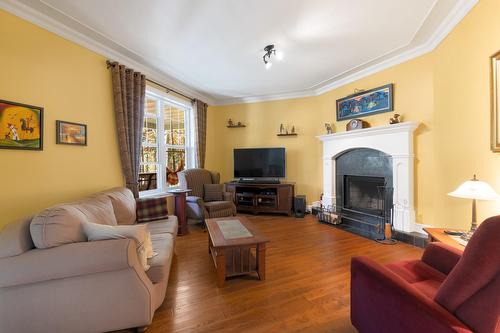 Salon - 149 Rue Jackson Heights, Hatley - Canton, QC - Indoor Photo Showing Living Room With Fireplace