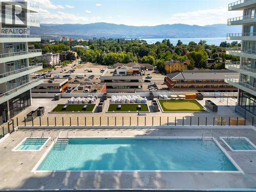 1626 Water Street Unit# 2202, Kelowna, BC - Outdoor With In Ground Pool With View